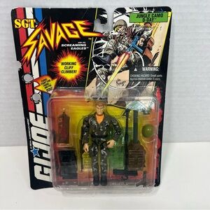 GI JOE Vintage SGT Savage Jungle Camo D-Day Action Figure hasbro 1994 toy NWT